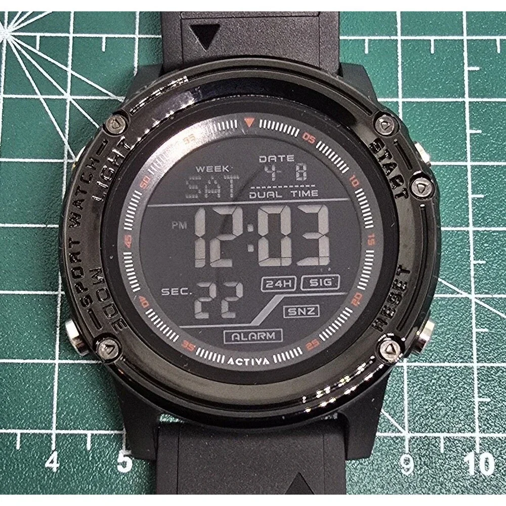 Activa Voyager of Time X Invicta Men's Digital Watch - 52mm, Black ACW8125-001